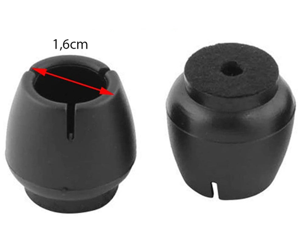 Kėdžių kojų dangteliai veltinis 12-16 mm juodas 16 vnt.