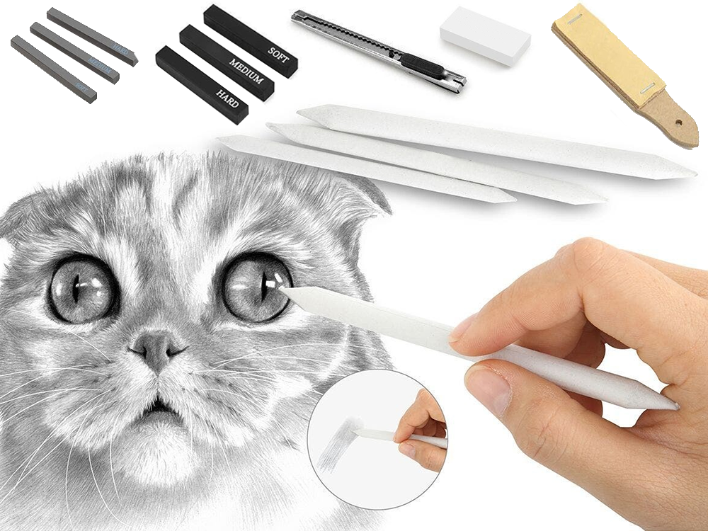 Profesionalus piešimo eskizų rinkinys 32in1