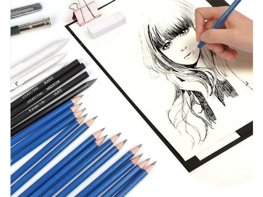 Profesionalus piešimo eskizų rinkinys 32in1