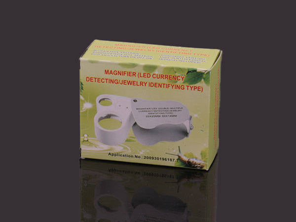 Led juvelyrinių dirbinių sulankstomoji lupa uv 25x 50