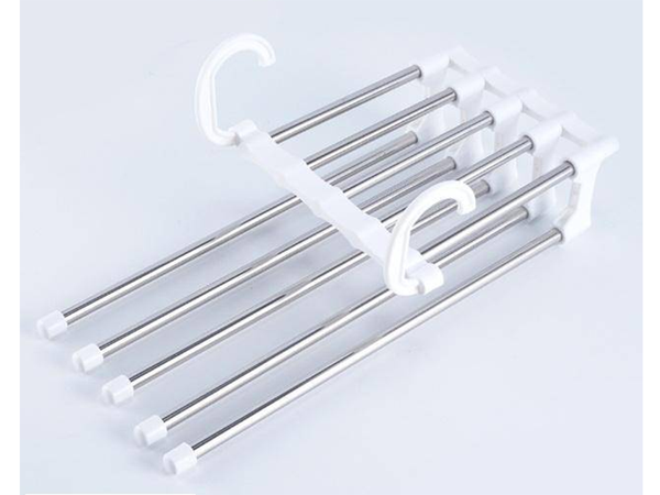 5 porų ištraukiama drabužių spintos kelnių lentyna