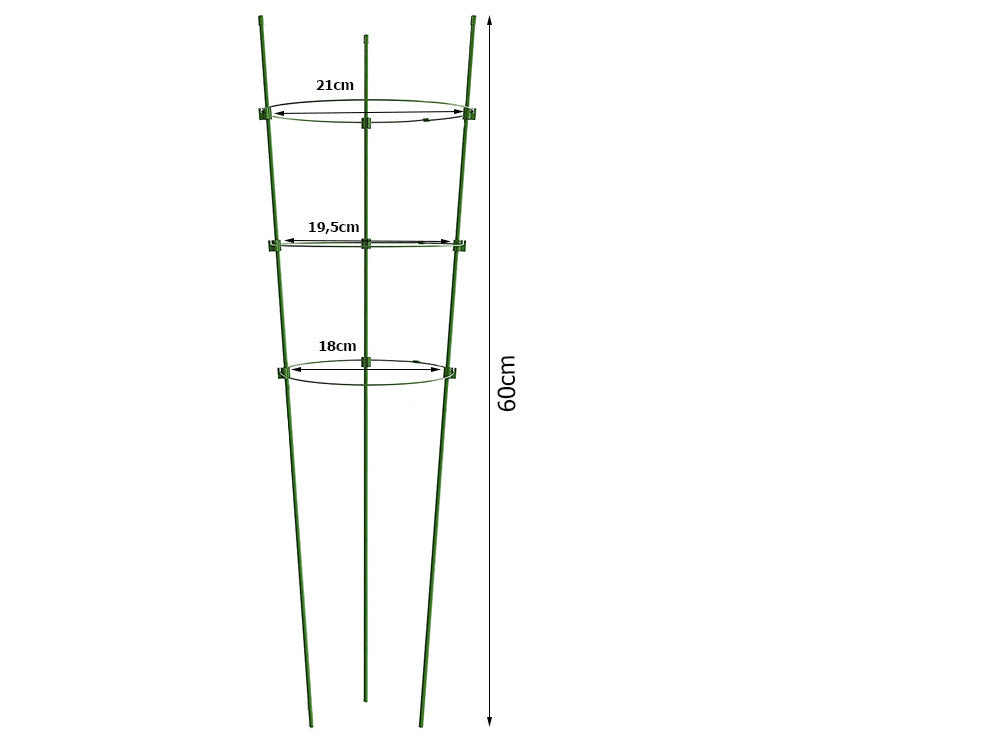 Gėlių žiedas augalų atrama apvalus