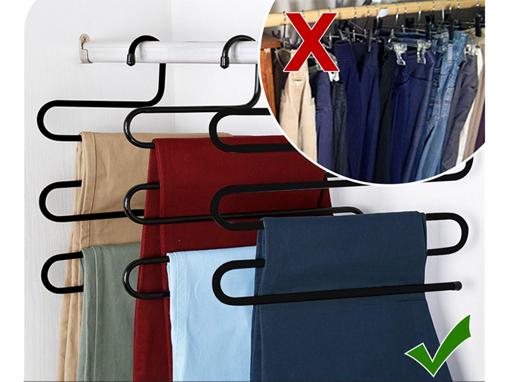 Kelnių pakaba spintai 5 poros kietos