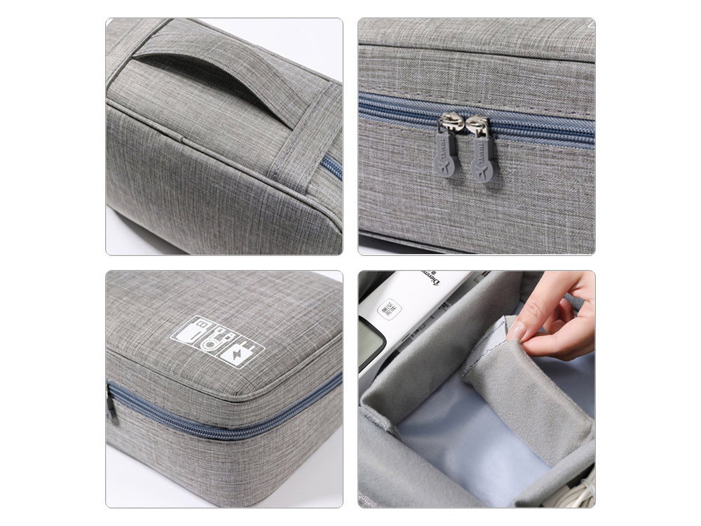 Kelioninis krepšys įkrovikliams ir kabeliams organizuoti