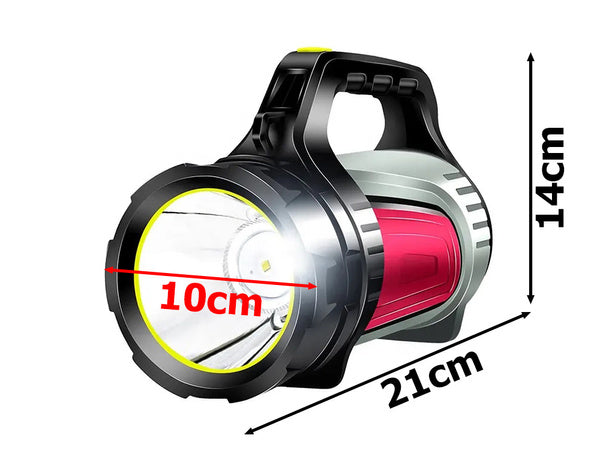 Įkraunamas žibintuvėlis led prožektorius powerbank galingas