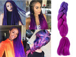 Sintetiniai plaukai spalvotoms ombre pynėms