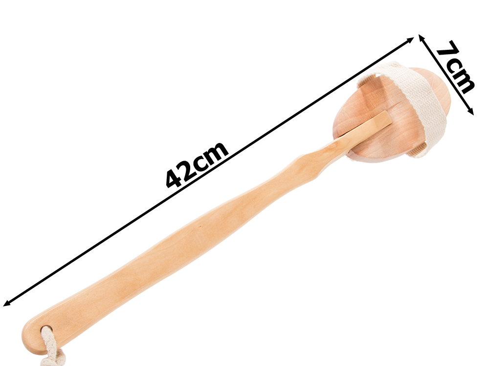 Drėgnas sausas kūno masažinis šepetys nugarai