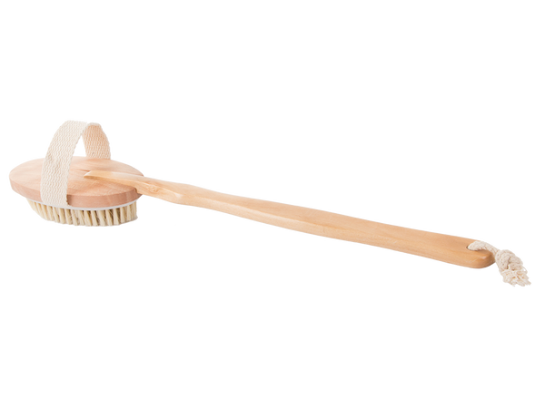 Drėgnas sausas kūno masažinis šepetys nugarai