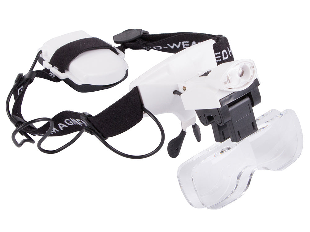 Laikrodininko didinamasis stiklas remontui 2 led 6x