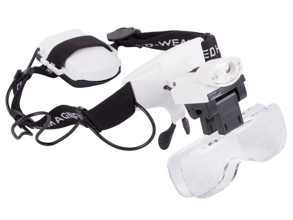 Laikrodininko didinamasis stiklas remontui 2 led 6x