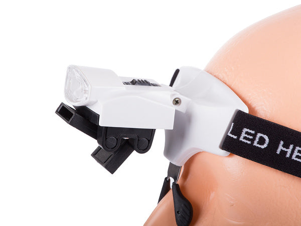 Laikrodininko didinamasis stiklas remontui 2 led 6x