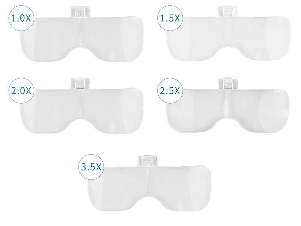 Laikrodininko didinamasis stiklas remontui 2 led 6x