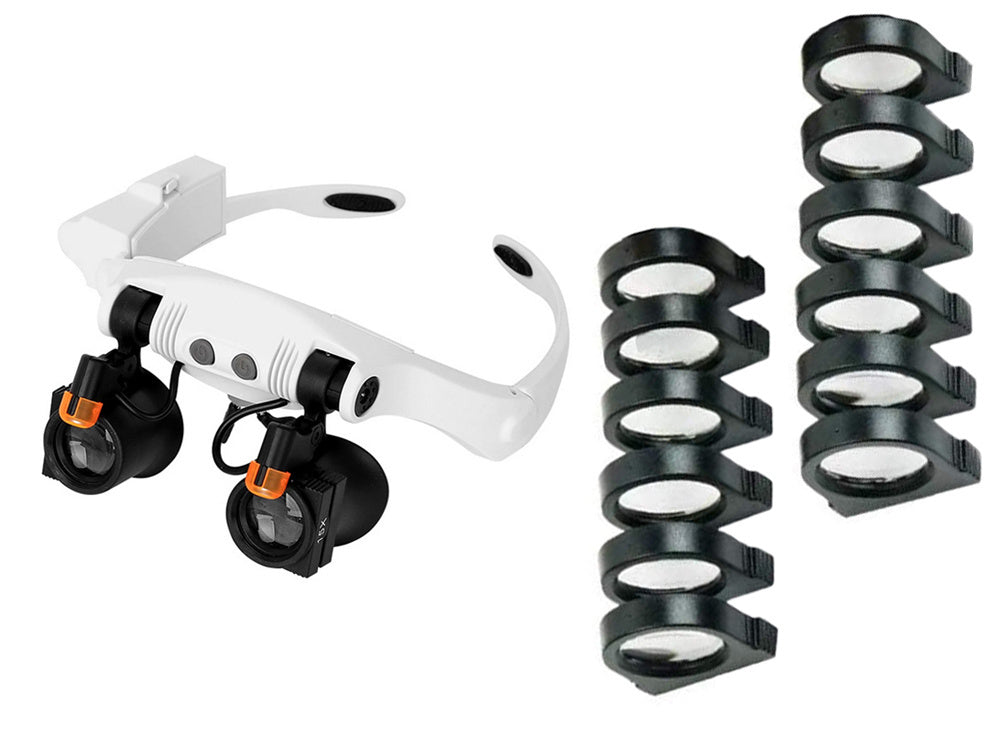 Laikrodininko didinamasis stiklas remontui 25x 20x led