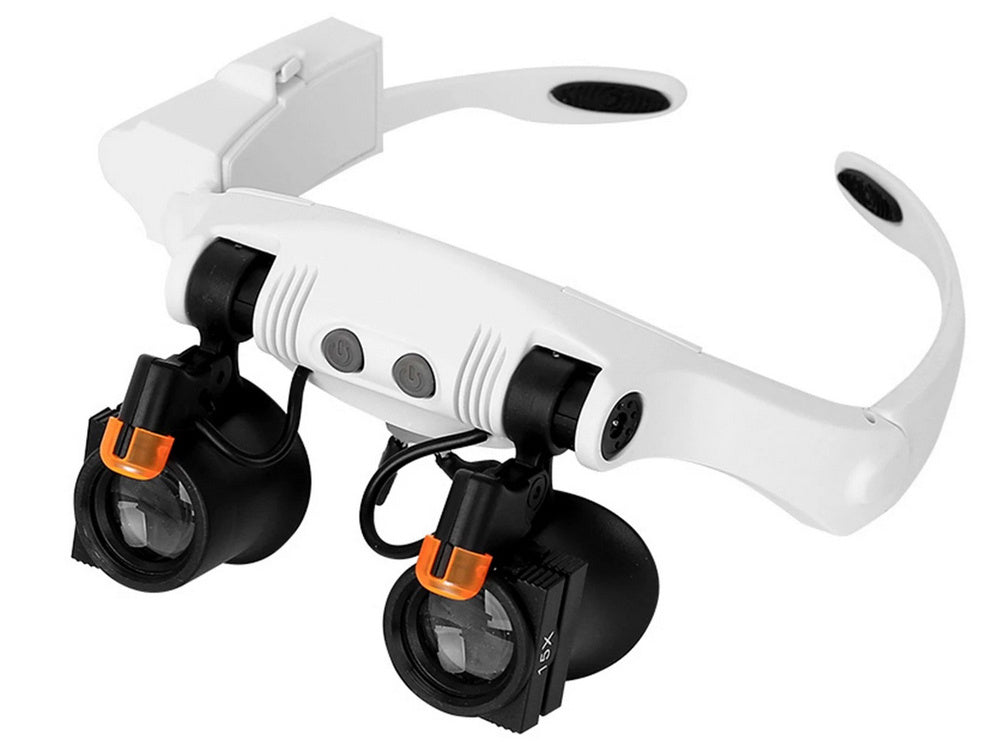 Laikrodininko didinamasis stiklas remontui 25x 20x led