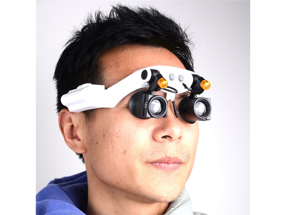 Laikrodininko didinamasis stiklas remontui 25x 20x led