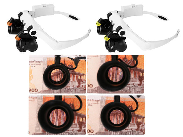 Laikrodininko didinamasis stiklas remontui 25x 20x led