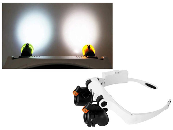 Laikrodininko didinamasis stiklas remontui 25x 20x led