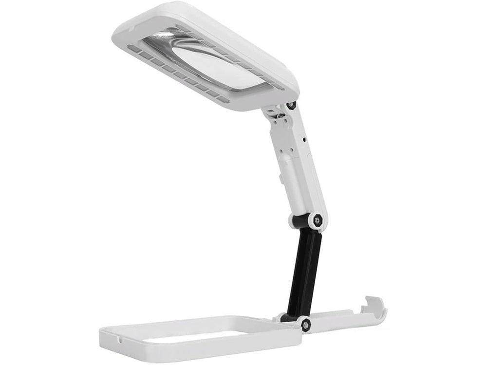 Juvelyro stalo didysis 3x 18 led sulankstomasis didintuvas