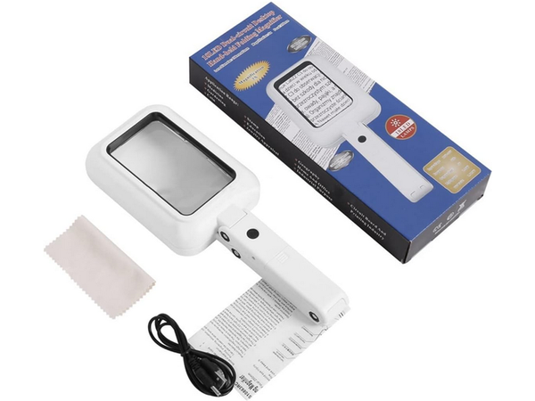 Juvelyro stalo didysis 3x 18 led sulankstomasis didintuvas