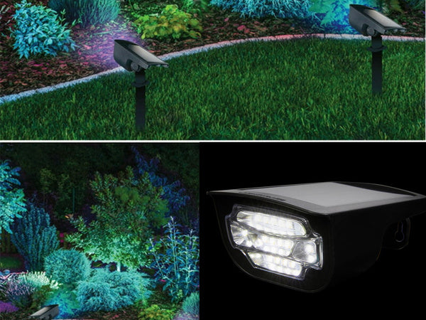 Saulės sodo lempos varomos led lempos spalvos