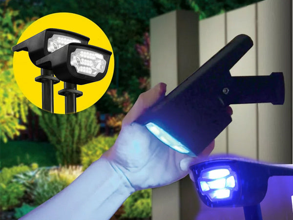 Saulės sodo lempos varomos led lempos spalvos