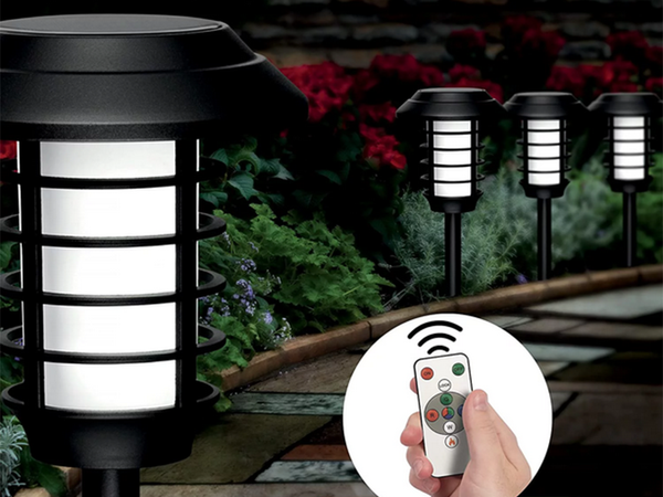 Sodo lempa saulės žibintuvėlis žibintas rgb nuotolinio valdymo pultas