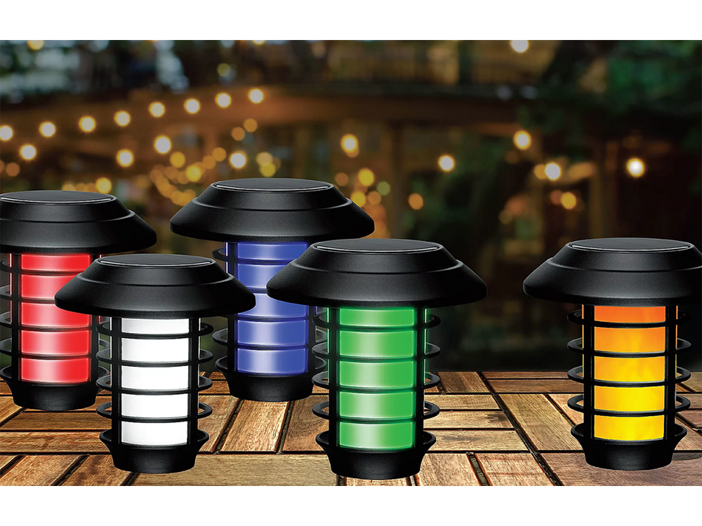 Sodo lempa saulės žibintuvėlis žibintas rgb nuotolinio valdymo pultas