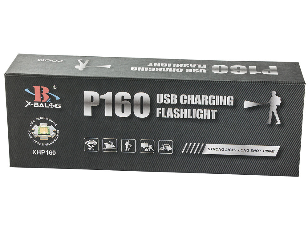 Karinis policijos žibintuvėlis cree xhp160 galia