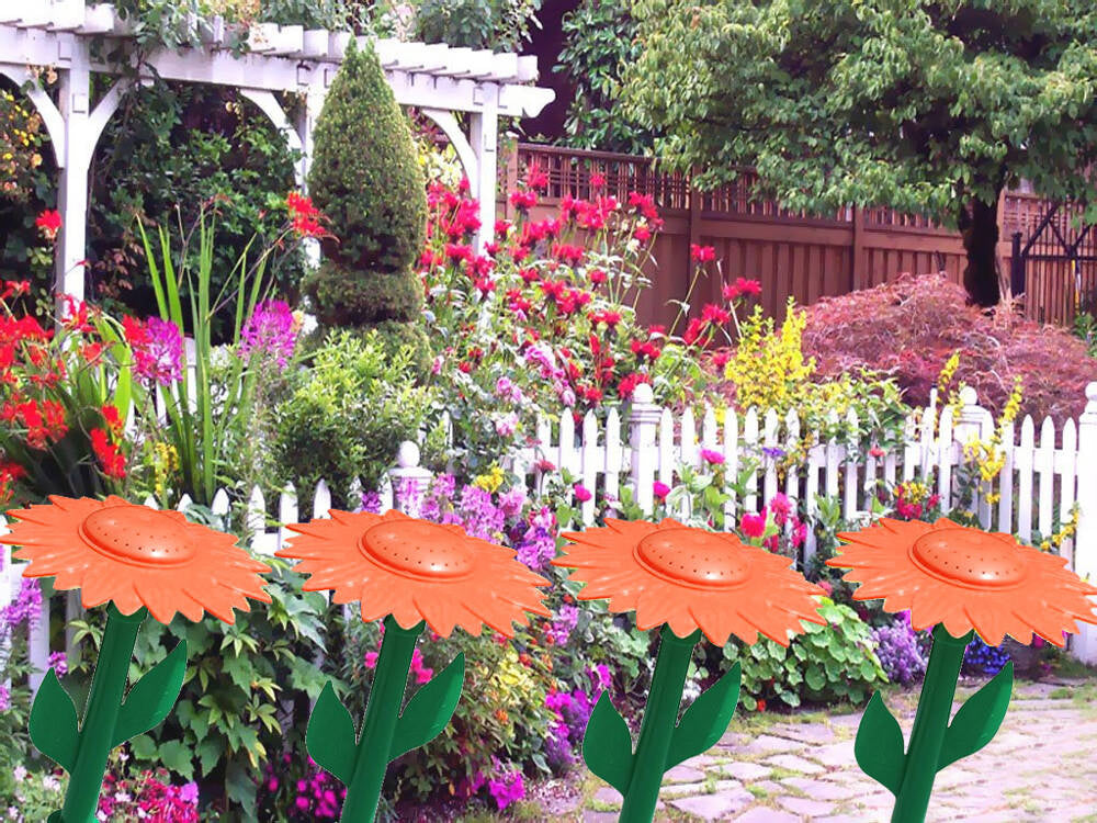 Sodo purkštuvas saulėgrąžų sodo laistytuvas