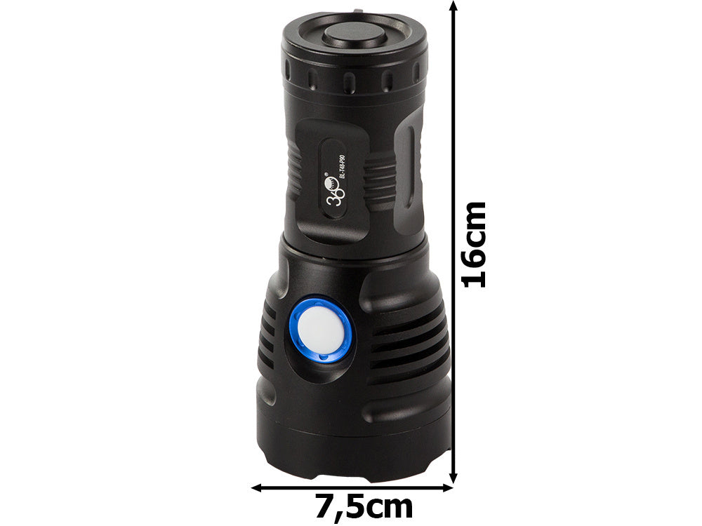 Taktinis žibintuvėlis bailong cree cob led xhp90 stiprus