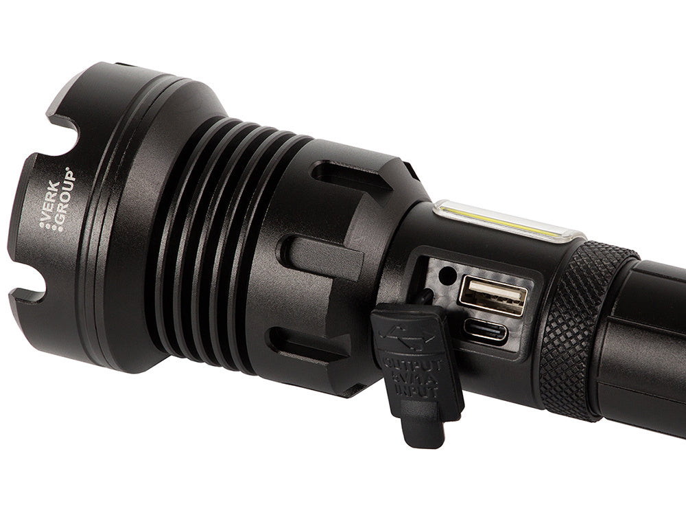 Taktinis žibintuvėlis bailong vadovaujama xhp160 cob stiprus