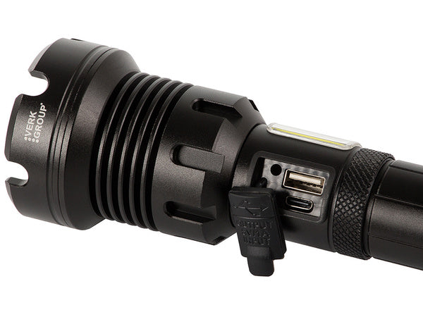 Taktinis žibintuvėlis bailong vadovaujama xhp160 cob stiprus