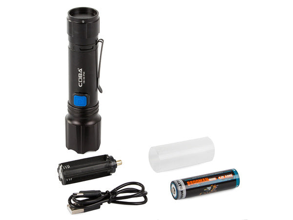 Karinis taktinis žibintuvėlis su priartinimo spaustuku coba xhp50