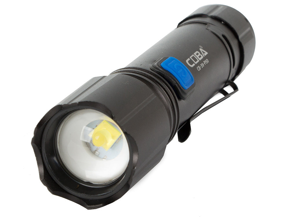 Karinis taktinis žibintuvėlis su priartinimo spaustuku coba xhp50