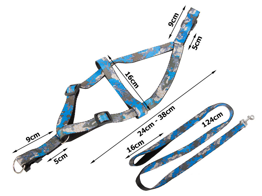 Pavadėlis su petnešomis, skirtas šunims ir katėms, reguliuojamo dydžio, patogus