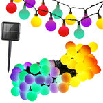 Saulės sodo girliandų žibintai 40 vadovaujama daugiaspalvė