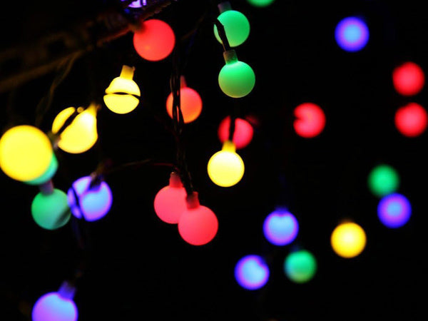 Saulės sodo girliandų žibintai 40 vadovaujama daugiaspalvė