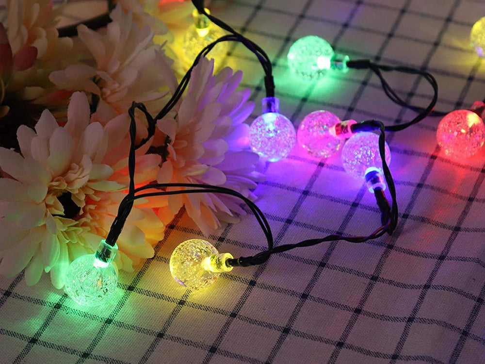 Sodo girliandų žibintai 20 vadovaujama saulės daugiaspalvė