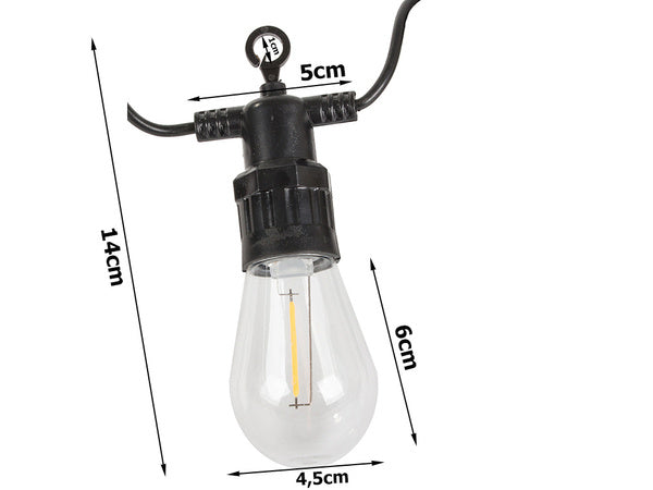 Sodo girlianda šviesos grandinė 15 vadovaujama šviesa