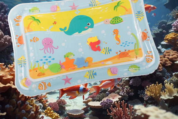 Pripučiamas sensorinis vandens kilimėlis mažyliams žaisti