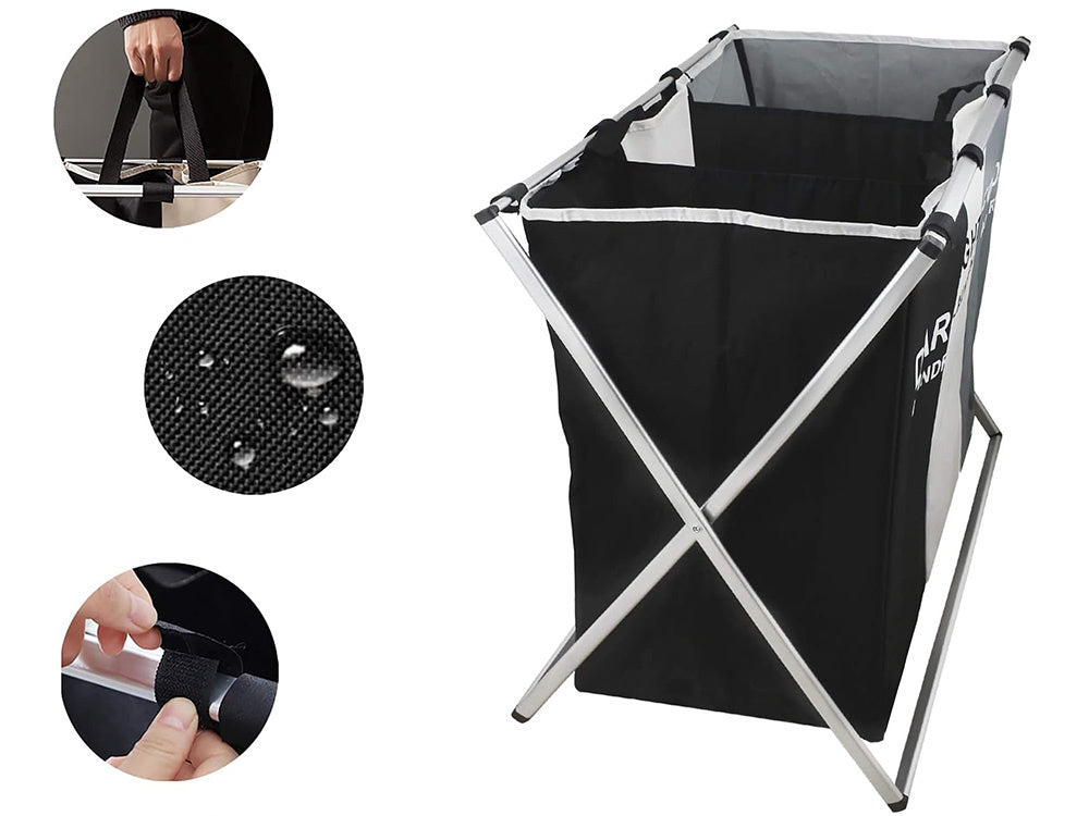 Skalbinių krepšys 3 skyrių laisvai pastatomas organizatorius konteineris 135l