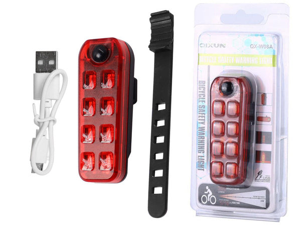 Dviračių galinis žibintas led usb dviračių šviesa