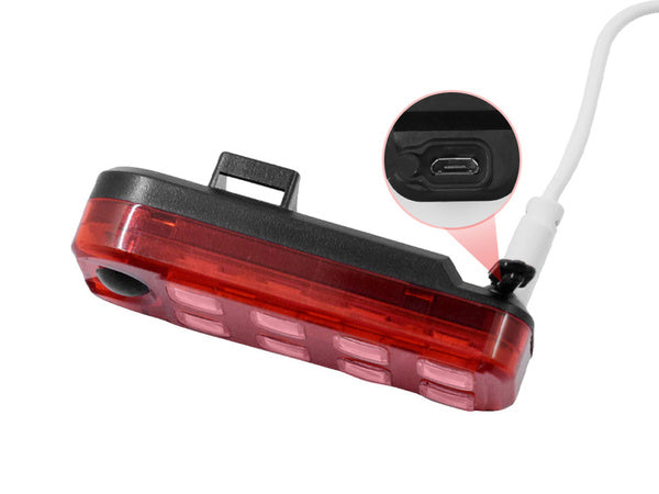 Dviračių galinis žibintas led usb dviračių šviesa