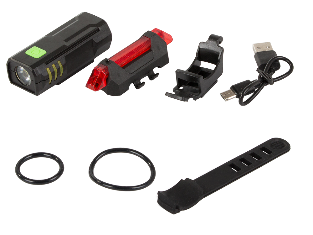 Vadovaujama dviračių šviesos rinkinys galinis priekinis usb dviračiui
