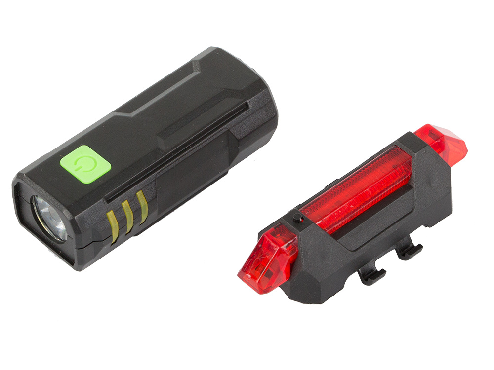 Vadovaujama dviračių šviesos rinkinys galinis priekinis usb dviračiui
