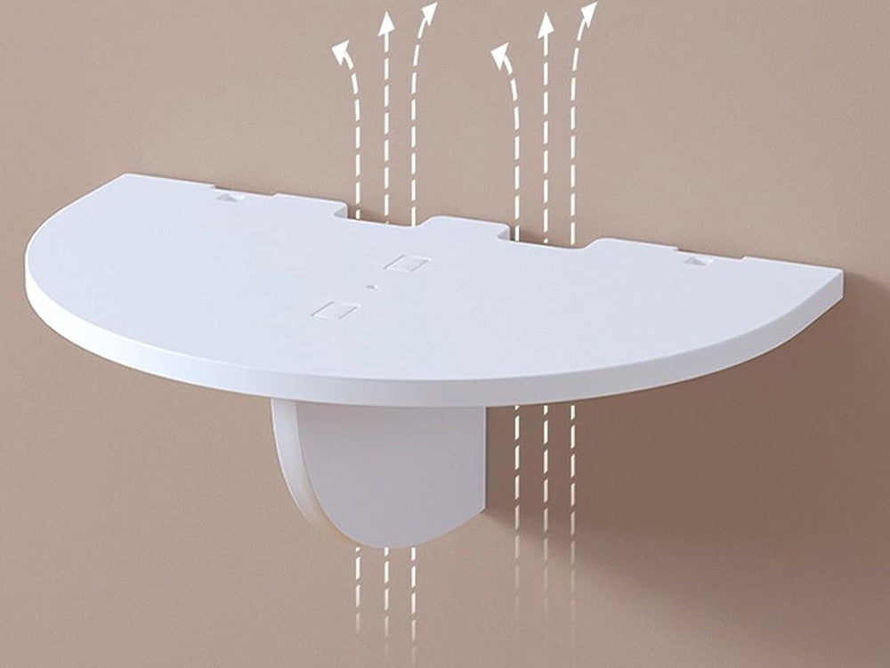 Sieninė lentynėlė vazos gėlėms, skirta telefonui įkrauti, balta matinė