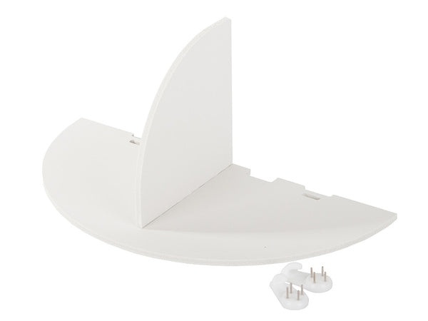 Sieninė lentynėlė vazos gėlėms, skirta telefonui įkrauti, balta matinė