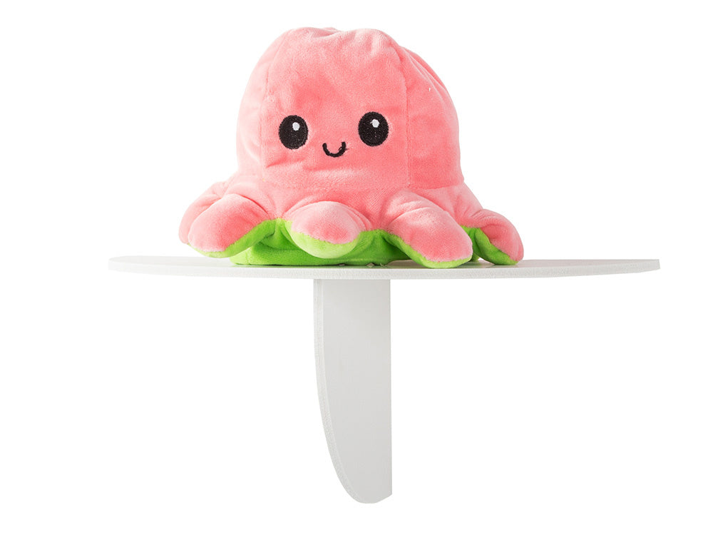 Sieninė lentynėlė vazos gėlėms, skirta telefonui įkrauti, balta matinė