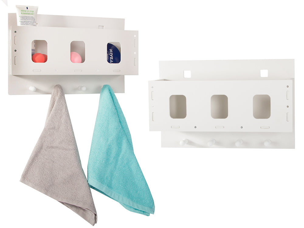 Organizatoriaus pakabinama lentyna vonios kambario spintelė