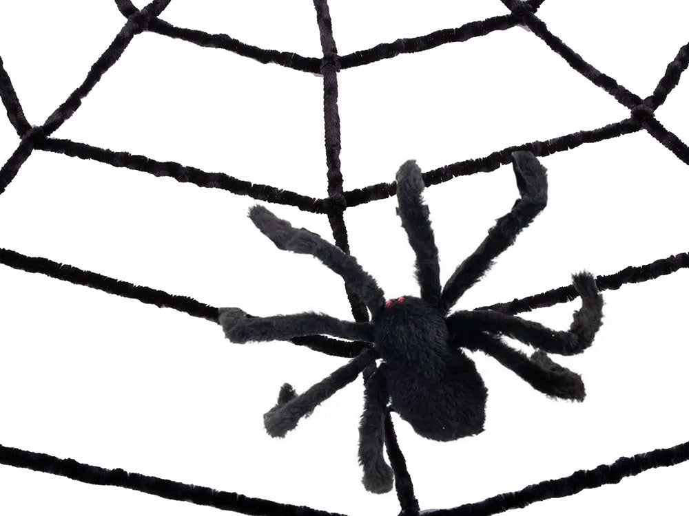 Dirbtinis didelis dirbtinis voratinklis juodas helovino dekoracijos